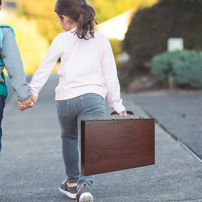 Deluxe 80-Piece Art Set with Wooden Storage - Comprehensive Range for Sketching, Drawing, and Painting - Ideal for Art Beginners and Hobbyists