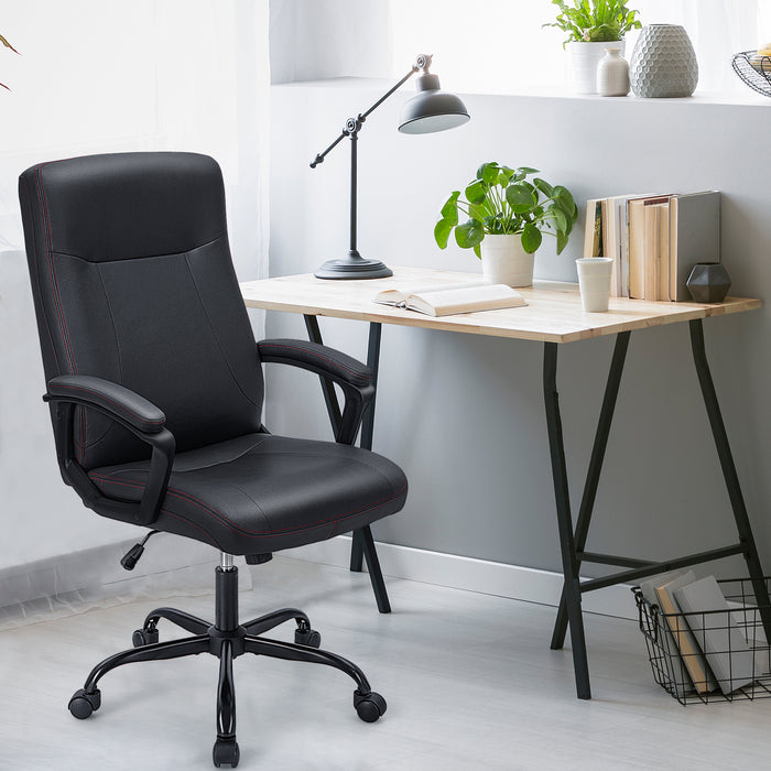 360° Swivel Task Chair - Ergonomic High-Back Design with Built-in Armrests - Perfect for Office Demands and Daily Comfort Needs