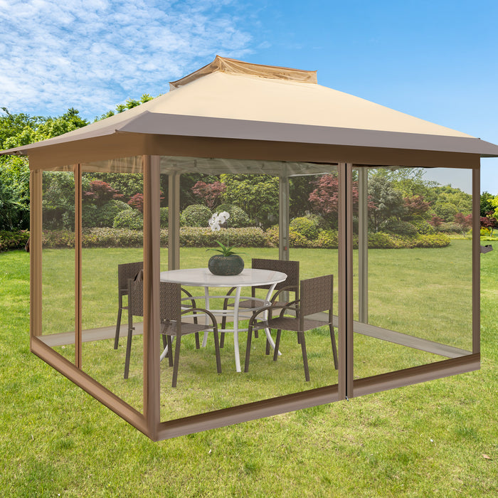 Pop Up Gazebo Brand - Portable Canopy Shelter with Vented Top - Ideal for Outdoor Sheltering without Mesh Netting