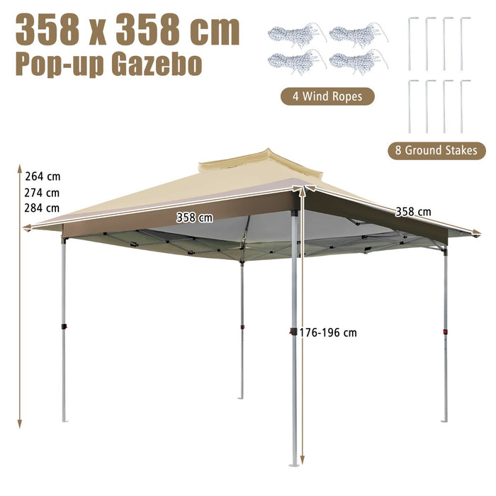 Pop Up Gazebo Brand - Portable Canopy Shelter with Vented Top - Ideal for Outdoor Sheltering without Mesh Netting