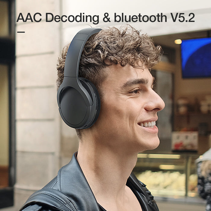 BlitzWolf BW-HP6 - Wireless ANC Bluetooth Headset with 40mm Large Drivers and AAC Audio - Ideal for Noise Cancelling, 70h Playtime, Portable with Mic