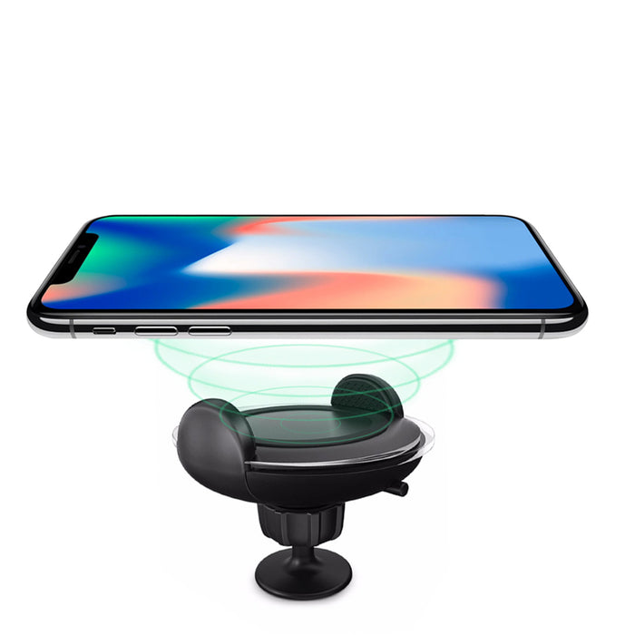 Wireless Car Mount Charger Dock - 360 Degree Air Vent Holder for iPhone 8 Plus & X - Convenient and Secure Charging Solution