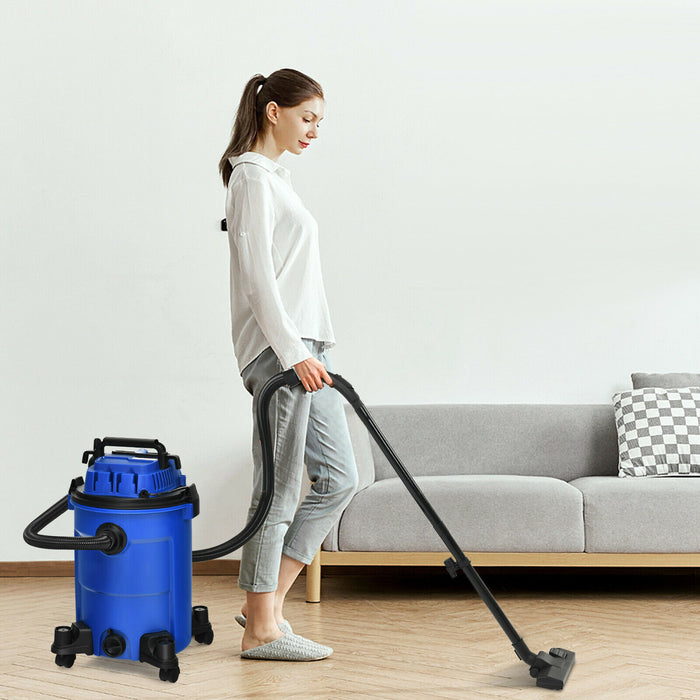 Blue Wet/Dry Portable Vacuum Cleaner, 25L Capacity - With Dual Functionality for Blowing and Suction - Ideal for Effective Cleaning at Home and Workspaces
