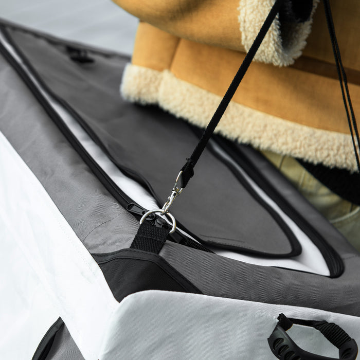 Foldable Dog Stroller & Detachable Pet Travel Crate - Soft Padded Carrier for Mini & Small Dogs - Convenient Transportation Solution for Pet Owners