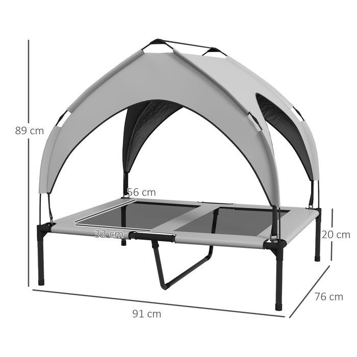 Elevated Dog Bed with Breathable Fabric - Durable Pet Cot with Washable Mesh for Cooling Comfort - Ideal for Medium to Large Canines, Home & Outdoor Use