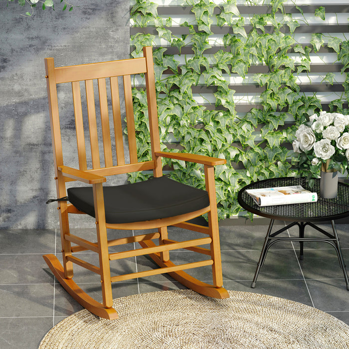 Chair Cushion Seat Pads, Set of 6 with Straps - Comfortable Indoor/Outdoor Dining Chair Enhancements - Removable Tie-On Design for Garden Patio Elegance, Black