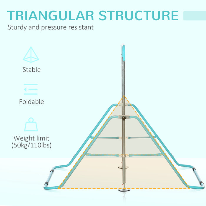 Foldable Kids Gymnastics Bar with Adjustable Height - Sturdy Horizontal Training Bar with Triangle Base - Perfect for Young Gymnasts at Home
