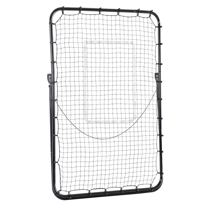 Foldable Football Rebounder Net - Soccer Training Aid with Adjustable Target Zone - Ideal for Kids & Adults Skill Development