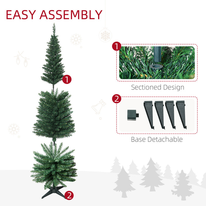 Artificial Pine Christmas Tree 1.8m with Sturdy Plastic Stand - Lush Green Holiday Decor for Festive Season - Perfect for Home or Office Christmas Celebrations