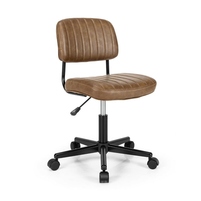 Adjustable Ergonomic Leisure Chair - PU Leather Black Design - Perfect for Comfort and Relaxation
