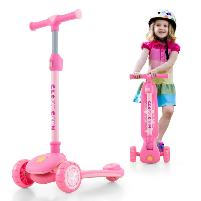 Extra Wide Deck and LED Lighted PU Wheels Kick Scooter - White - Perfect for Kids and Teens Seeking Fun and Adventure