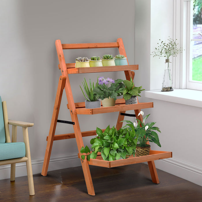 3-Tiered Flower Rack - Plant & Bonsai Pot Stand Storage - Ideal for Home Gardening Enthusiasts