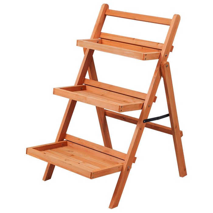 3-Tiered Flower Rack - Plant & Bonsai Pot Stand Storage - Ideal for Home Gardening Enthusiasts