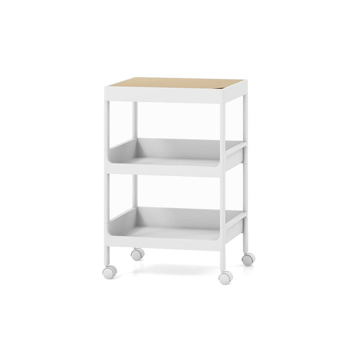 Utility Rolling Cart with Detachable Tray Top and Locking Wheels - 3/4 Tier Multipurpose Storage Organizer - Ideal for Home, Office, Kitchen, Garage Use