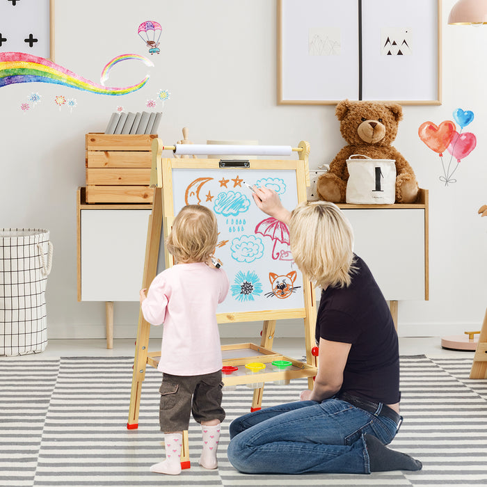 KidKraft - 3-in-1 Double-Sided Children's Art Easel, Whiteboard and Chalkboard - Perfect for Budding Artists and Creative Playtime