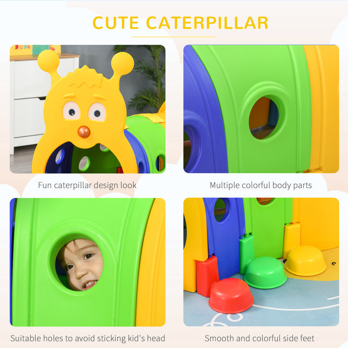 Caterpillar Climbing Play Tunnel - Indoor/Outdoor Toddler Play Structure, Ages 3-6, Multicolored - Fun Physical Activity and Imagination Boost for Kids