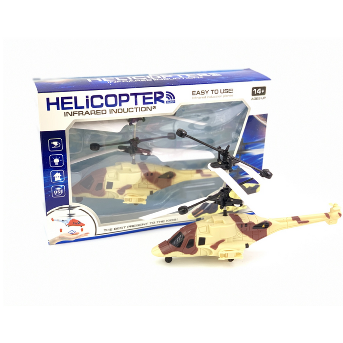 HFD-818 RC Helicopter - Infrared Induction Gesture Sensing, Levitation Flying, One-Key Take-Off/Landing, Altitude Hold, Dual Motor - Perfect Kids' Toy for Fun and Play