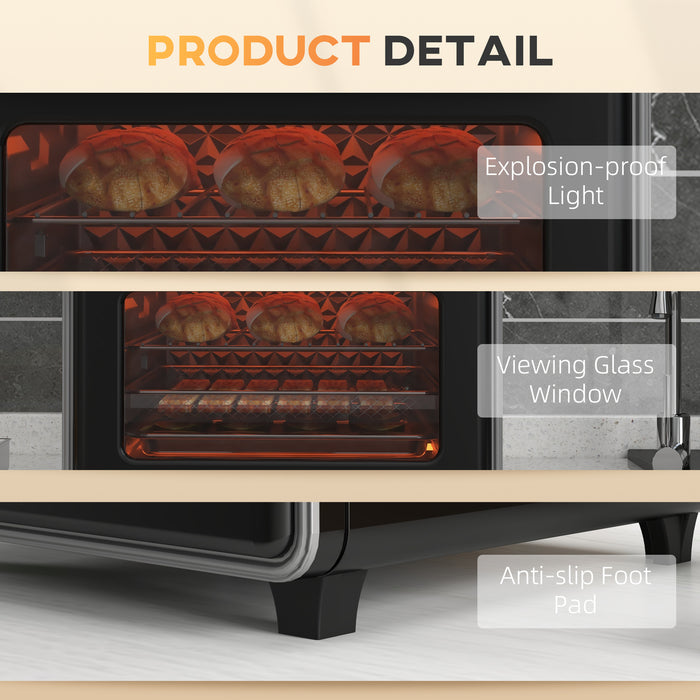 Countertop Convection Air Fryer Oven - 20L Oil-Less Mini Oven with Adjustable Temperature and Timer, 1400W - Ideal for Healthy Home Cooking