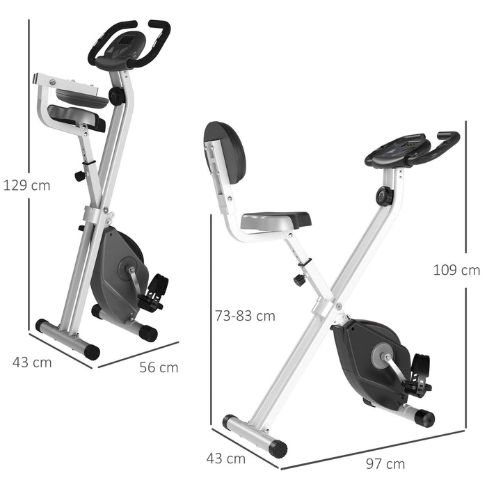 Manual Resistance Steel Exercise Bike with LCD Monitor - Sturdy Home Cardio Workout Equipment - Ideal for Fitness Enthusiasts and Weight Loss