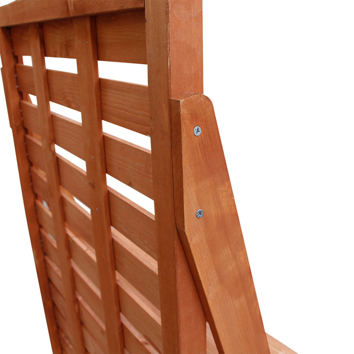 Solid Wood 3-Tier Planter Stand - Ladder Shelf Design for Herbs, Flowers, and Plants - Space-Saving Outdoor Storage Organizer