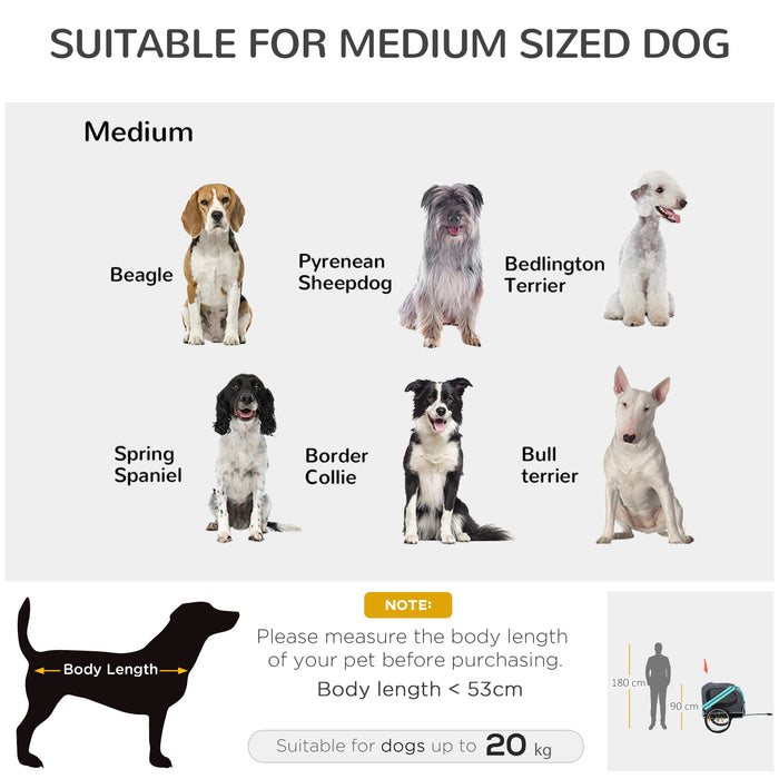 Folding Pet Bicycle Trailer - Steel Frame Dog Carrier with Jogger Stroller Option and Suspension System - Ideal for Active Pet Owners, Green & Grey Design