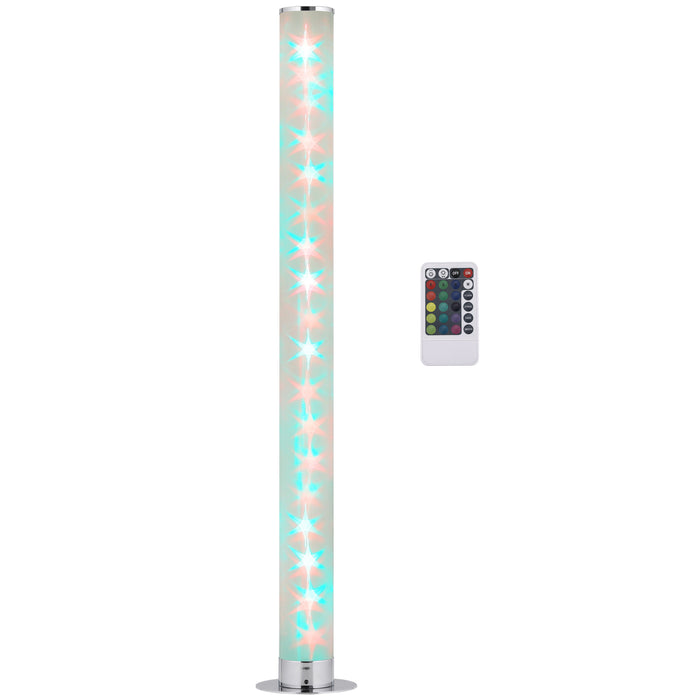 Colorful LED Corner Floor Lamp - Dimmable RGB Mood Lighting with 16 Color Effects & Remote Control - Enhances Ambiance in Living Room, Bedroom, or Gaming Space