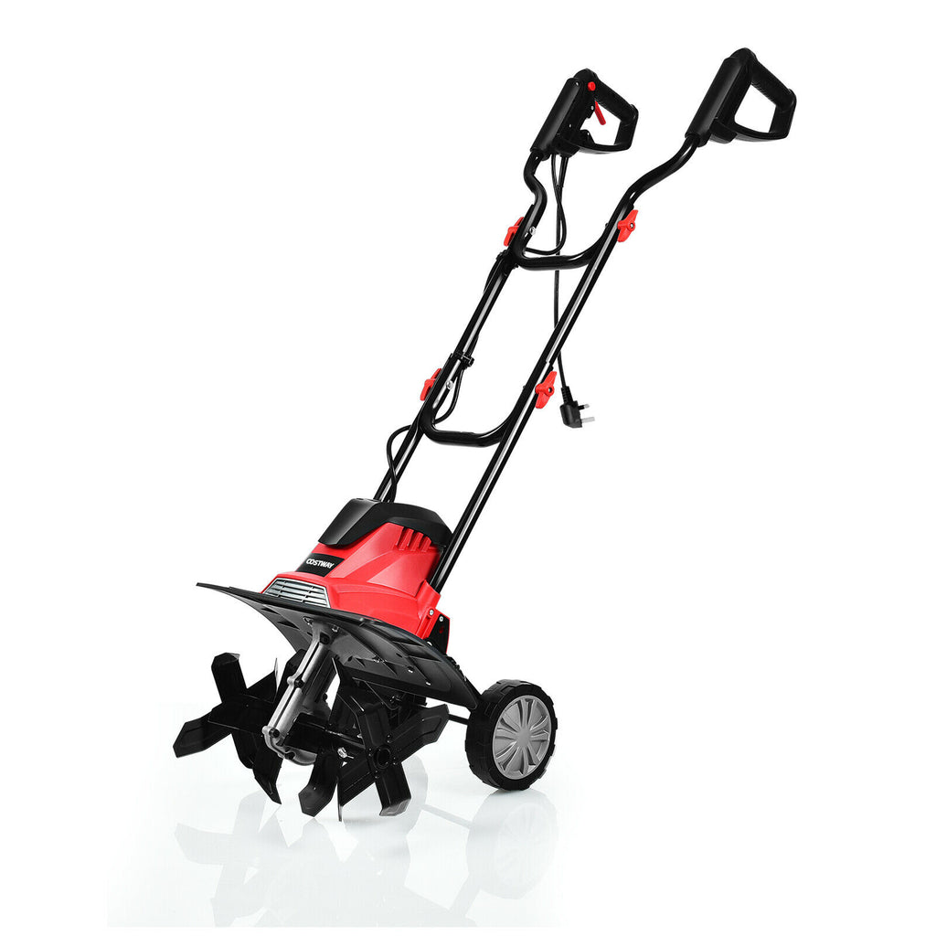 1200W Electric Garden Tiller Rotorvator - 4-Blade Cultivator for Efficient Soil Tilling - Perfect for Gardeners & Solving Compacted Soil Problem