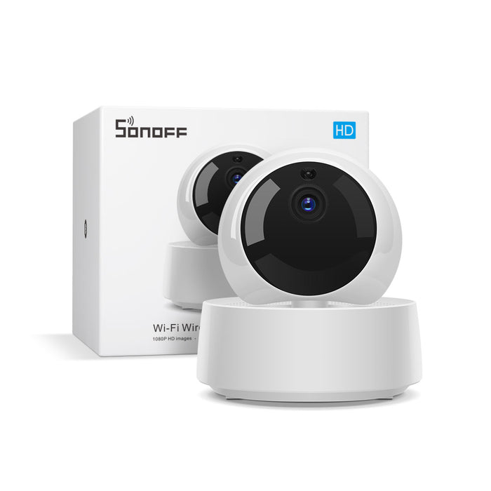 SONOFF GK-200MP2-B WiFi IP Camera - 1080P 360 Degree Security, Smart Wireless, IR Night Vision, Baby Monitor, eWeLink APP Control - Ideal for Home Surveillance & Baby Monitoring