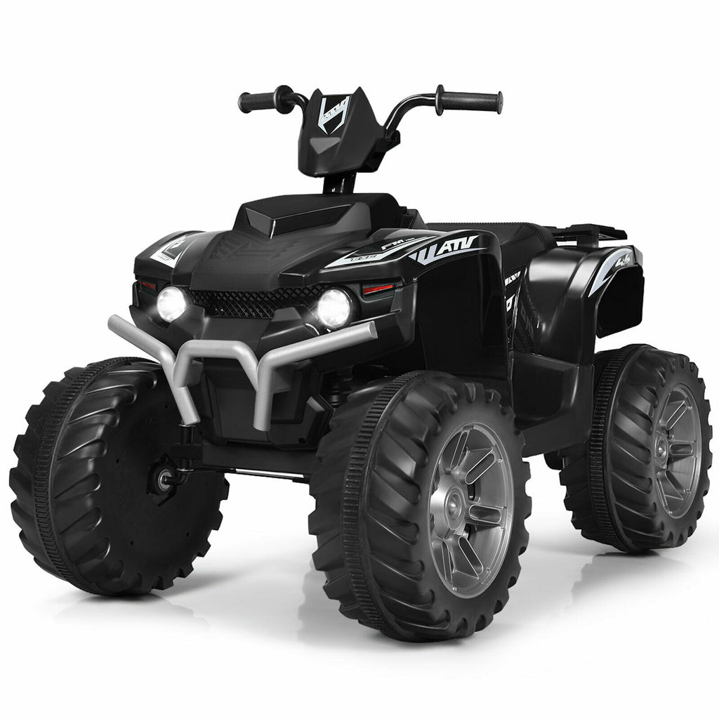 Electric Ride-On Quad Bike for Kids, 12v - ATV in Sleek Black Finish - Ideal Outdoor Play Vehicle for Adventurous Children