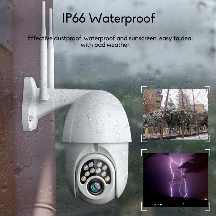 GUUDGO 10LED 5X Zoom HD 2MP - IP Security Camera WiFi Wireless 1080P Outdoor PTZ Waterproof Night Vision ONVIF - Ideal for Home Surveillance and Safety