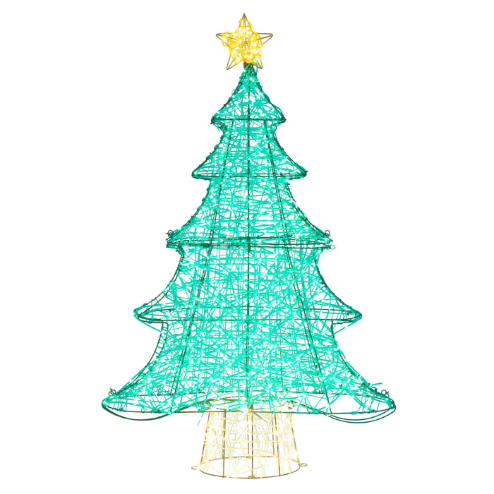 Pre-lit 4FT Artificial Christmas Tree - 520 LED Lights and Top Star Included - Perfect Holiday Decor for Indoor Use