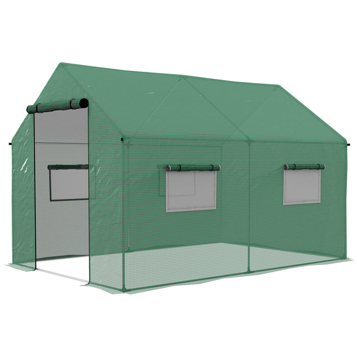 Polytunnel Walk-in Greenhouse - Durable Polyethylene, 2m x 3m, Weather-Resistant - Ideal for Garden Plant Growth & Protection