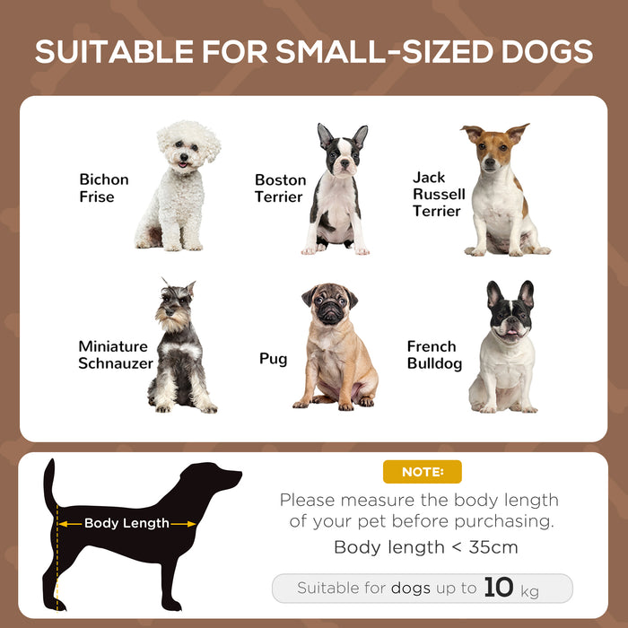 Elevated Pet Cot with UV Protection Canopy - Waterproof & Breathable Mesh Raised Dog Bed, Coffee - Ideal for Small Dogs, Outdoor/Indoor Comfort, 61x46x62cm