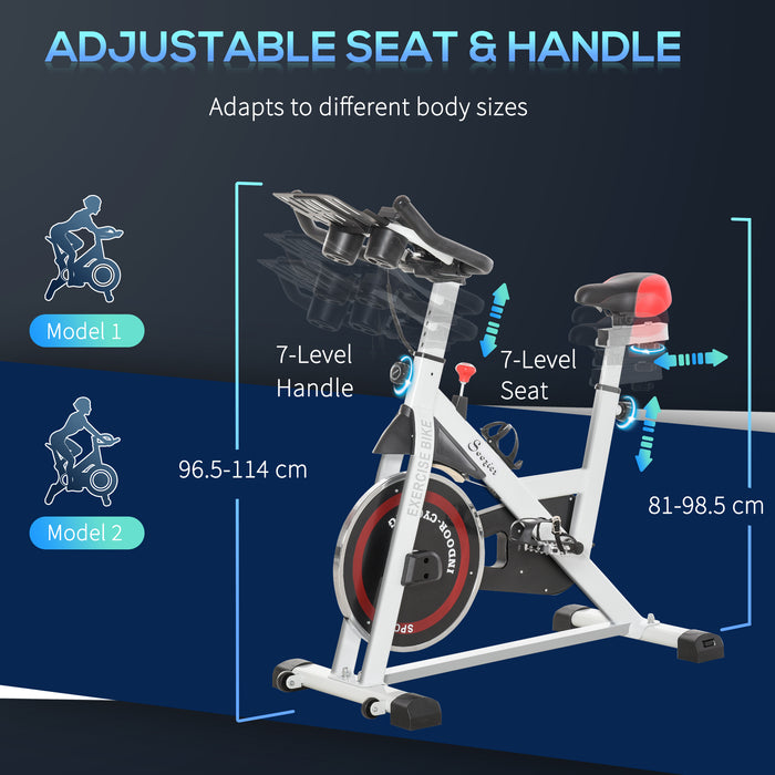 Stationary Indoor Exercise Bike - Adjustable Resistance & Comfortable Seat, Handlebars with LCD Display - Ideal for Home Cardio Workout and Training Cycling Machine