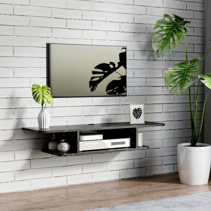 Wall-Mounted Floating TV Stand - Up to 40" Entertainment Unit with Storage Shelf - Space-Saving Media Console for Small Interiors
