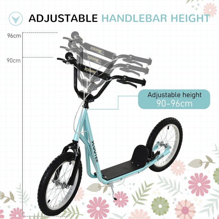 Kids Kick Scooter with Steel Frame - Adjustable Height, Durable Design in Blue - Perfect for Growing Children and Outdoor Fun