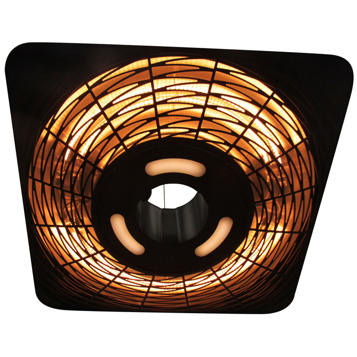 2000W Electric Patio Heater - Ceiling-Mounted Indoor/Outdoor Halogen Heater with Remote Control, Aluminium Body - Efficient Warmth for Social Spaces and Entertainment Areas