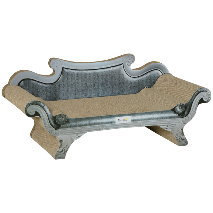 Catnip-Infused Scratching Board - Durable Cardboard Cat Scratcher Lounger Bed, 60cm x 29cm x 26.5cm - Ideal for Cat Playtime and Relaxation