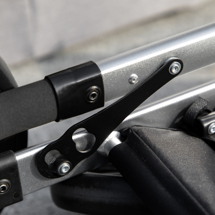 Foldable Pet Stroller and Car Seat - Detachable, Cushioned Dog & Cat Travel Pushchair with EVA Wheels and Basket - Safety Leash, Lightweight Design for Easy Transport