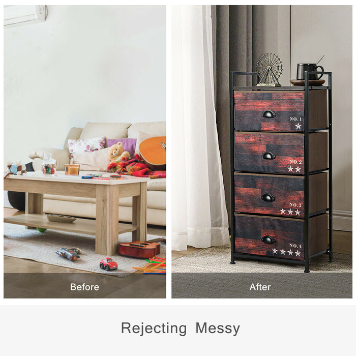 Fabric Drawer Storage Unit - 3-Drawer Organizer with Sturdy Steel Frame - Ideal for Home and Office Organization