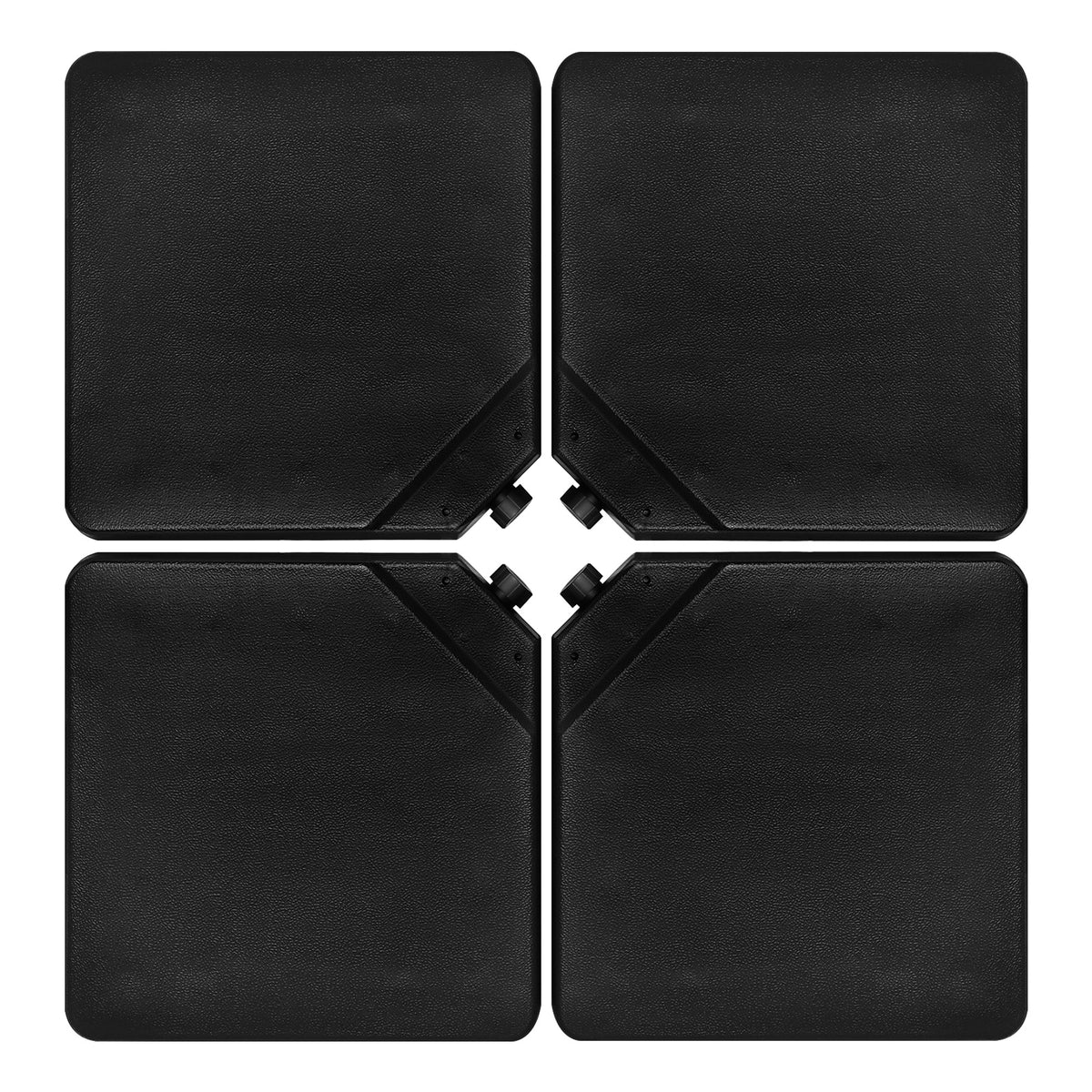 Square Outdoor Umbrella Base, 4 Piece Set - Portable and Easy-Carry with Handle - Perfect for Patio and Outdoor Areas