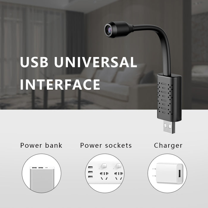 U21 HD Mini Smart Camera - Wifi USB AI Human Detection, Real-time IP Surveillance - Ideal for Home Security & Monitoring