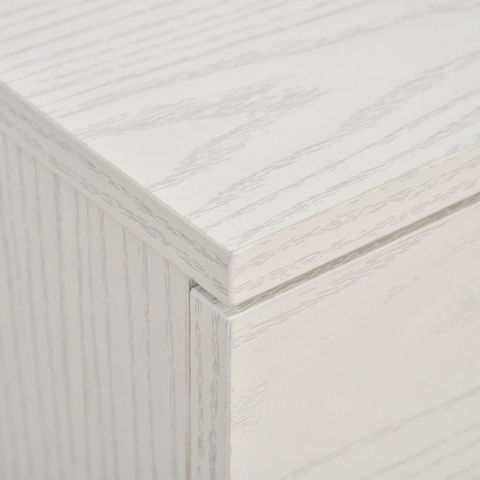 Lockable 2-Drawer Filing Cabinet with 5 Wheels - Rolling Office Storage for Legal & Letter Files - Sleek White Cupboard for Home Organization