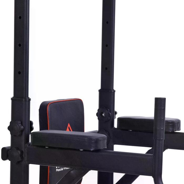 Steel Power Tower - Heavy-Duty Strength Training Station with Pull Up Bar - Ideal for Home Gym and Muscle Building
