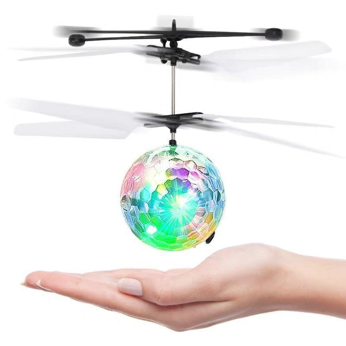 Mini Gesture Sensing Helicopter - Levitation Flying LED Light Crystal Ball RC Kids Toys - Perfect Gift for Children's Entertainment and Fun