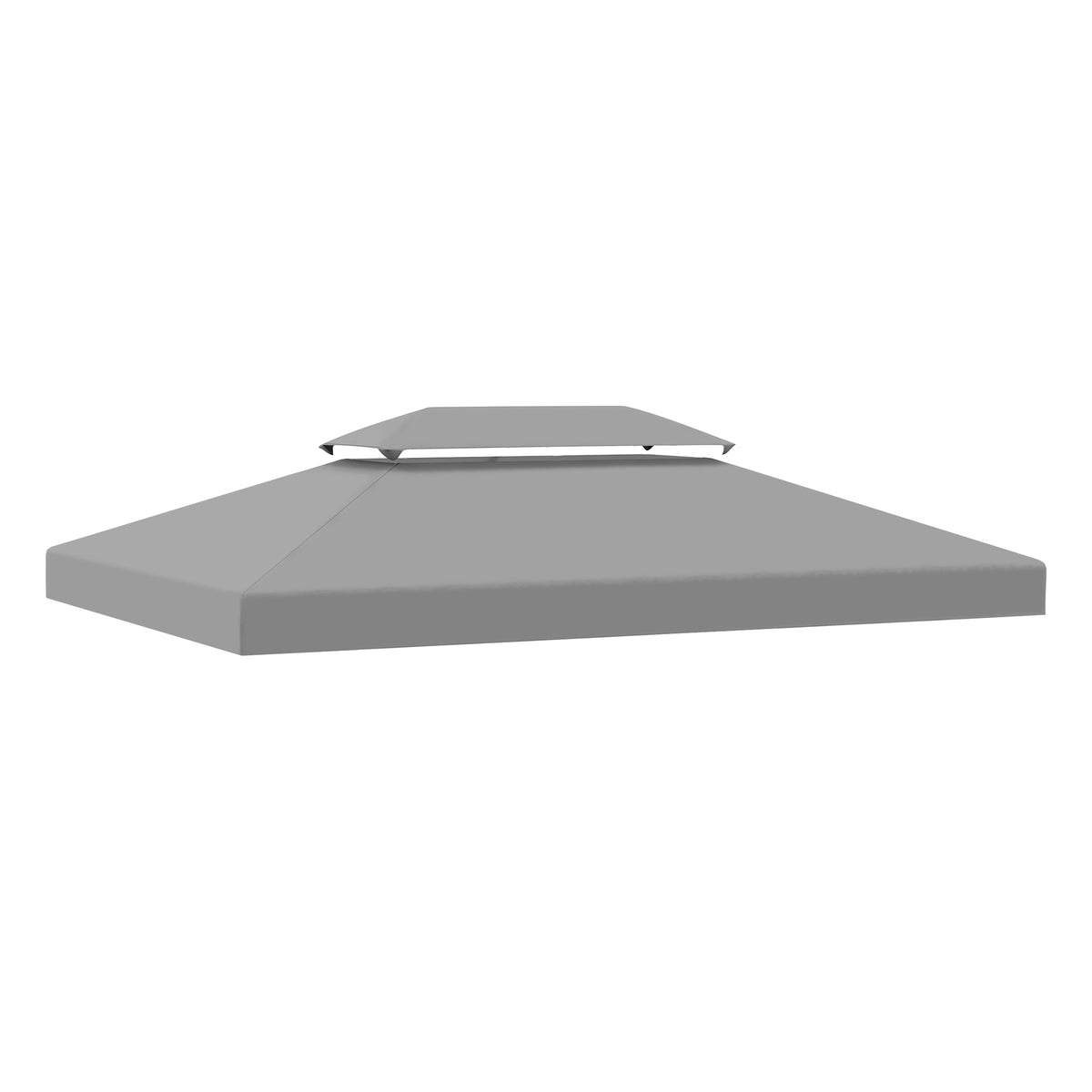 3x4m Gazebo Replacement Canopy - Dual-Tier UV Protective Top Cover for Garden Outdoor Awnings - Ideal for Sheltering Your Patio, Light Grey (Roof Only)