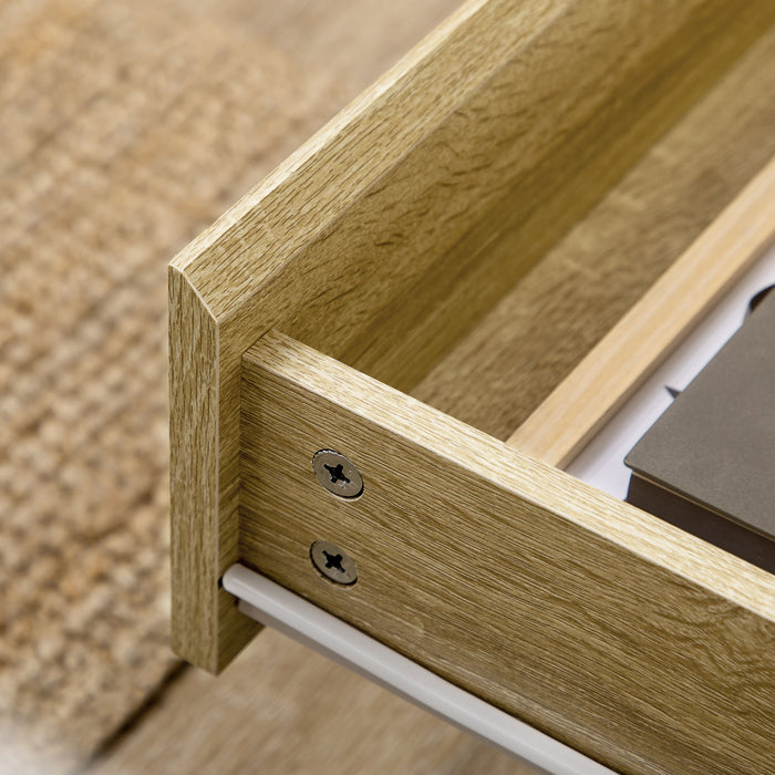 4-Drawer Chest for Home Storage - Bedroom & Living Room Organizer, 80x40x79.5cm in White & Natural Finish - Ideal for Decluttering Spaces & Tidy Interiors