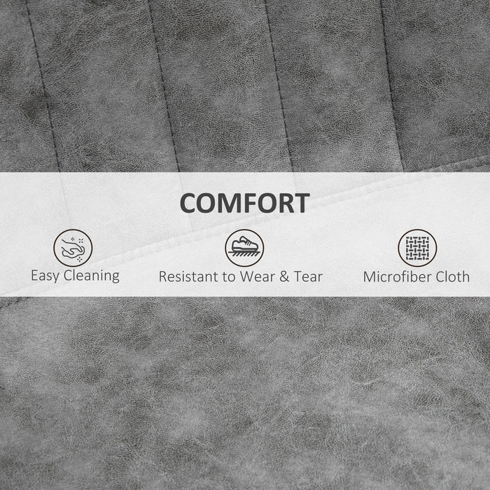 Adjustable Swivel Barstools, Set of 2 - Counter Height Dining Chairs with 360° Swivel, Footrest - Ideal for Home, Pub Seating in Grey