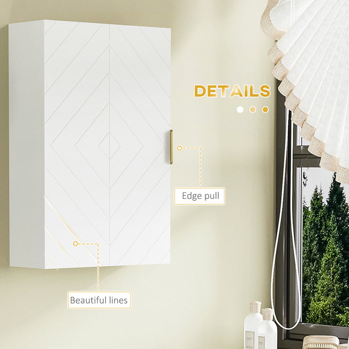 Over Toilet Wall-Mounted Cabinet - Versatile Bathroom Storage with Adjustable Shelves - Ideal for Hallways and Living Rooms