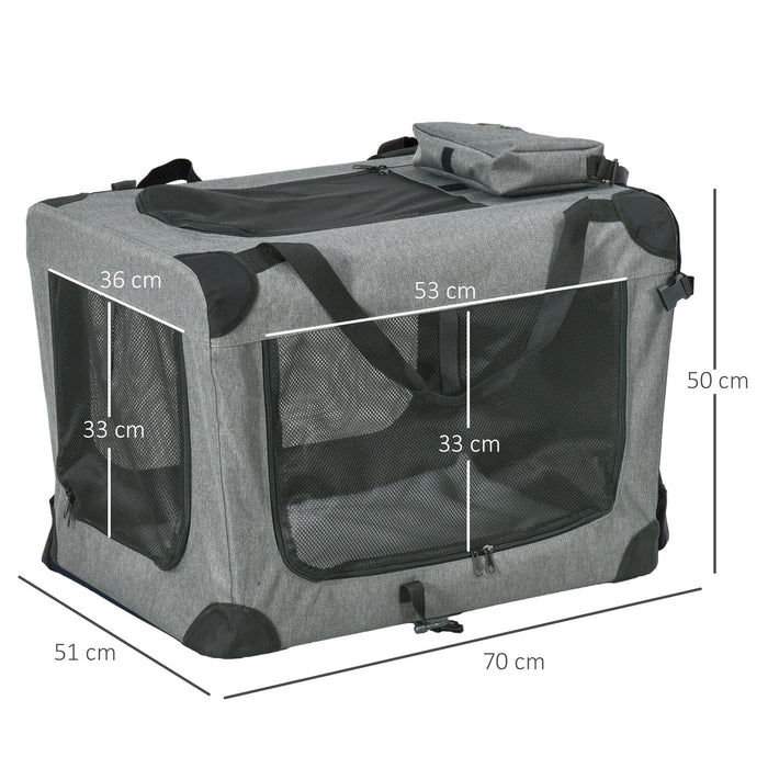Oxford Folding Pet Carrier Bag - 70cm Durable and Portable - Ideal for Cats and Small Dogs Transport and Travel